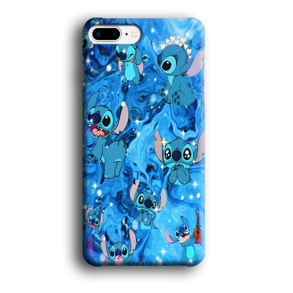 Stitch Aesthetic With Marble Blue iPhone 8 Plus Case ezzyst