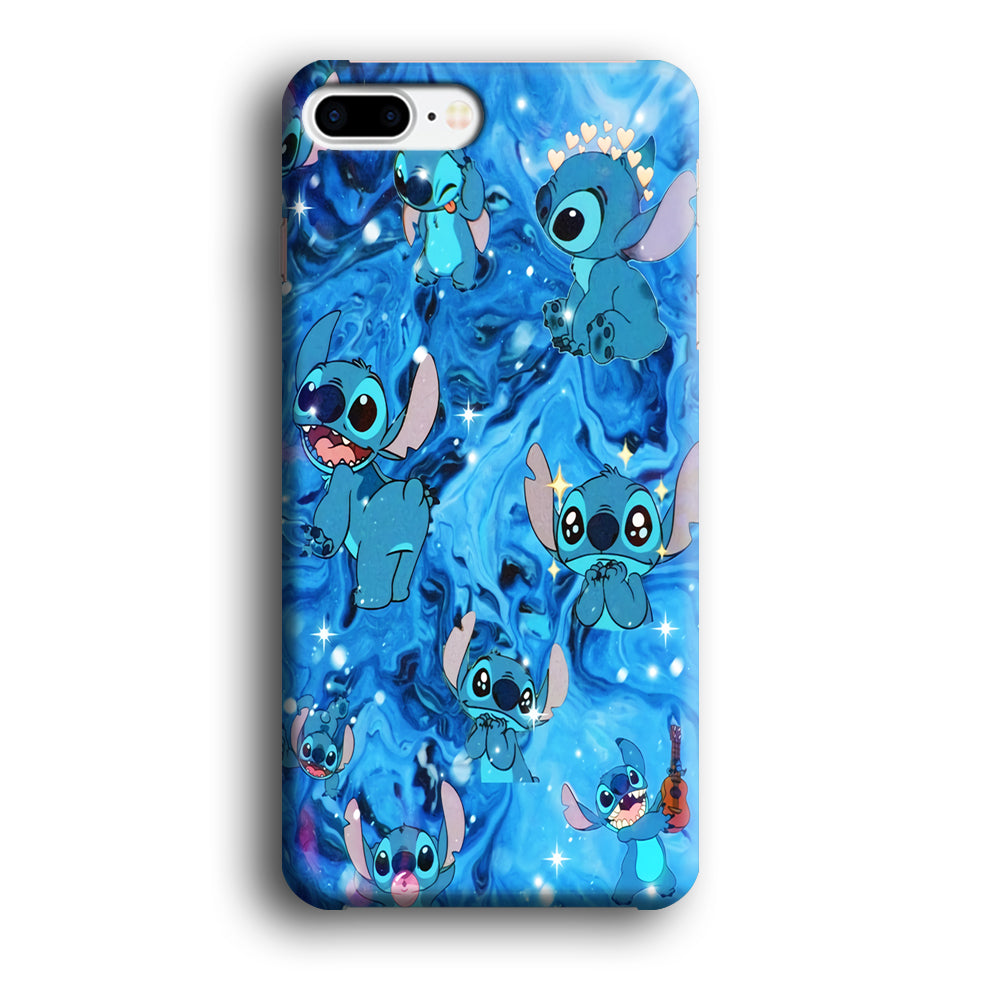 Stitch Aesthetic With Marble Blue iPhone 8 Plus Case