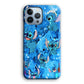 Stitch Aesthetic With Marble Blue iPhone 14 Pro Case