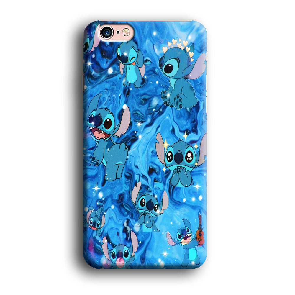 Stitch Aesthetic With Marble Blue iPhone 6 Plus 6s Plus Case