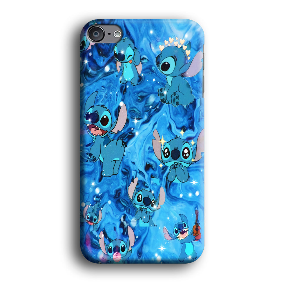 Stitch Aesthetic With Marble Blue iPod Touch 6 Case ezzyst