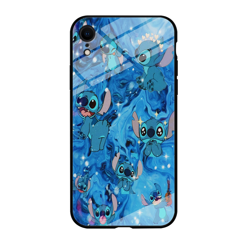 Stitch Aesthetic With Marble Blue iPhone XR Case