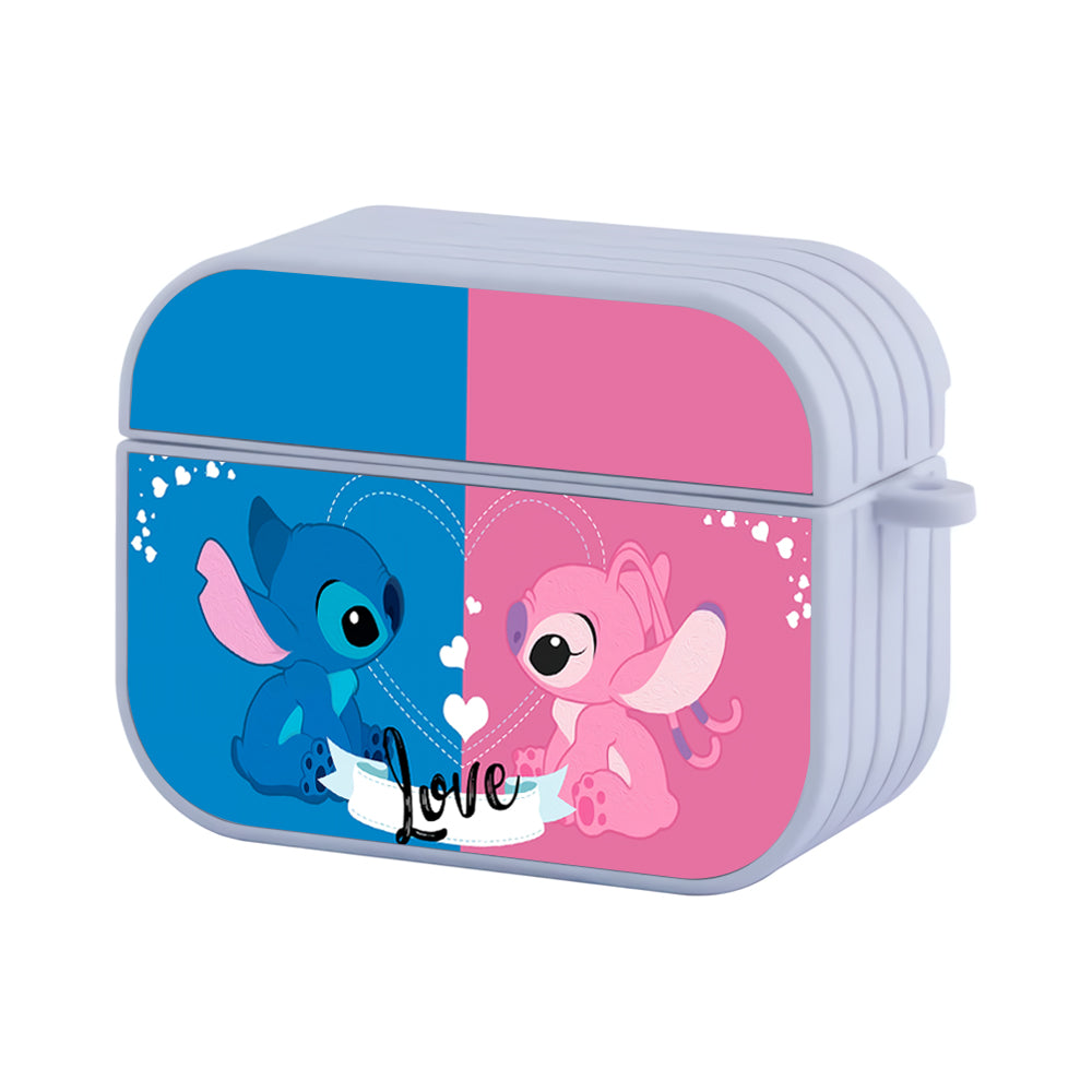 Stitch Angel Falling in Love Hard Plastic Case Cover For Apple Airpods Pro