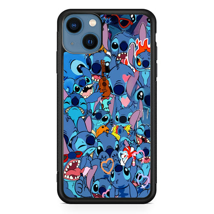 Stitch Cute Expression iPhone 14 Plus Case