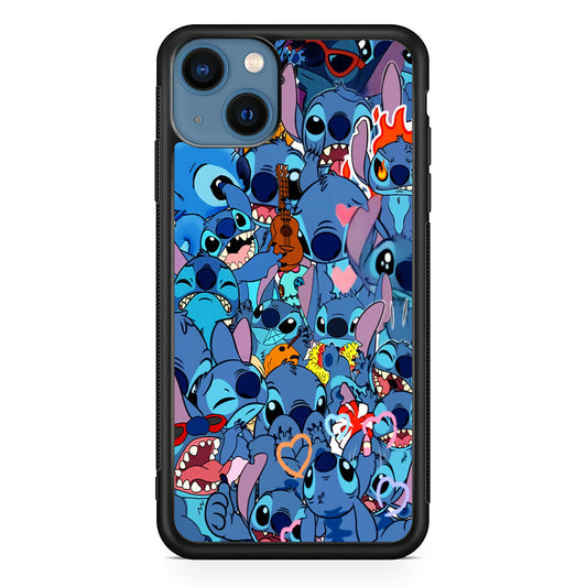 Stitch Cute Expression iPhone 14 Plus Case