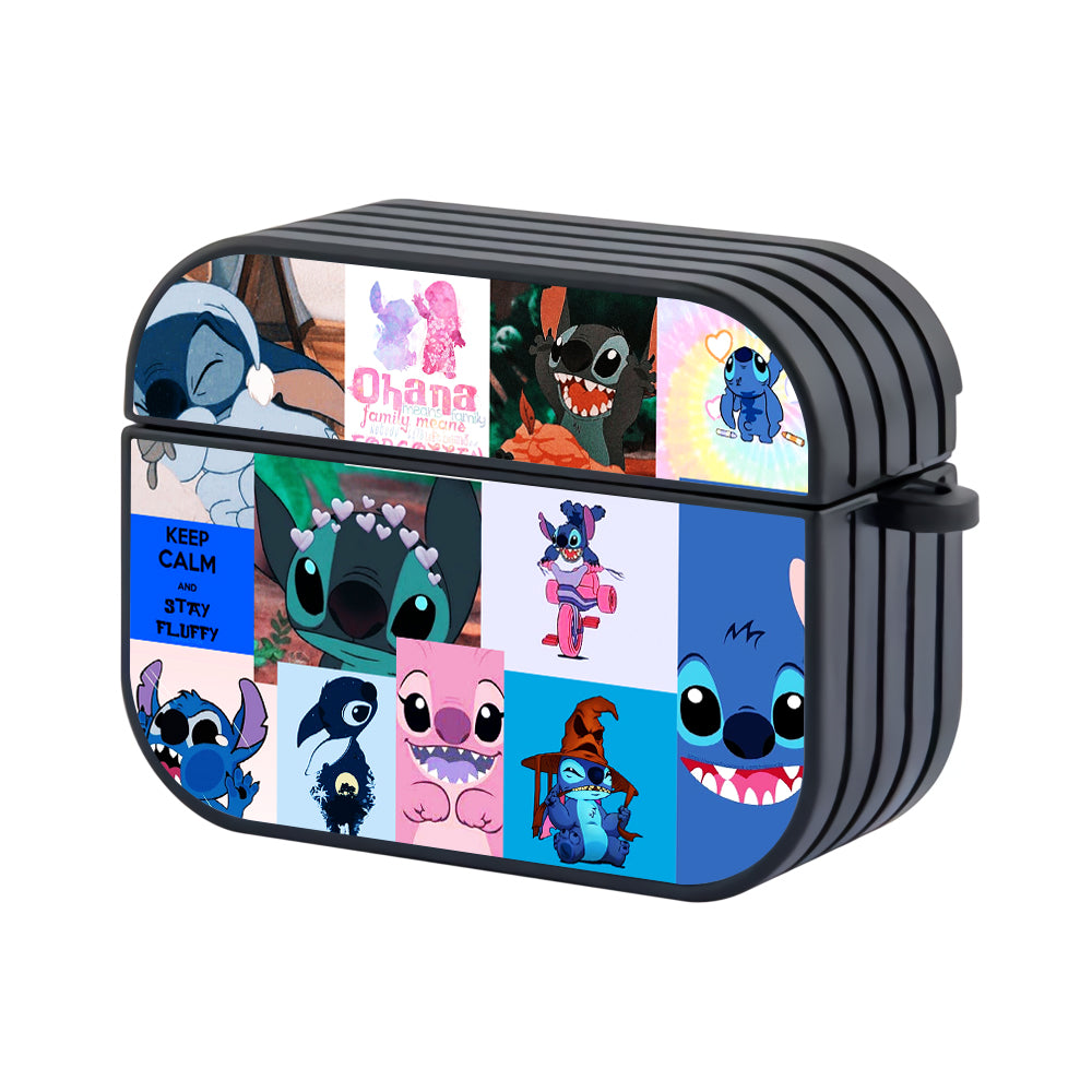 Stitch Daily Collage Aesthetic Hard Plastic Case Cover For Apple Airpods Pro