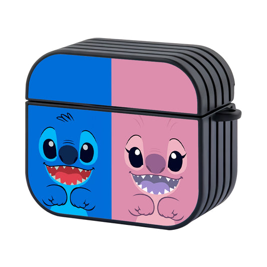 Stitch and Angel Face Hard Plastic Case Cover For Apple Airpods 3 - Ezzystore
