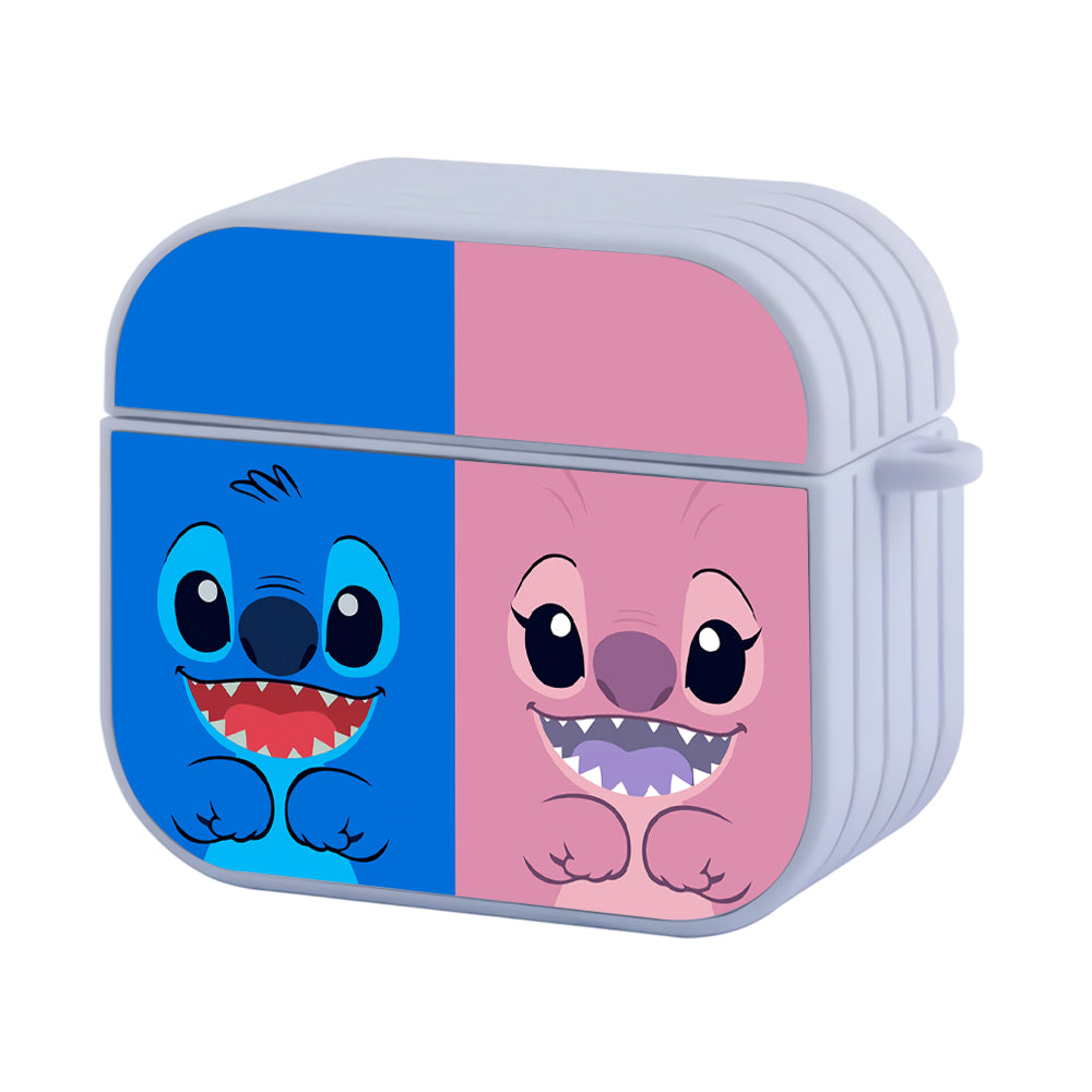 Stitch and Angel Face Hard Plastic Case Cover For Apple Airpods 3