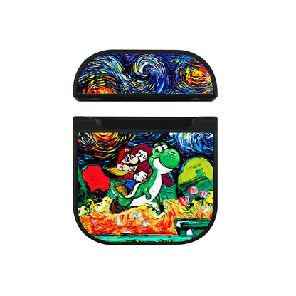 Super Mario Starry Night Painting Hard Plastic Case Cover For Apple Airpods