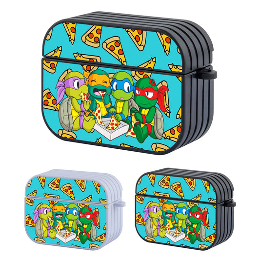 TMNT Lunch Pizza Hard Plastic Case Cover For Apple Airpods Pro