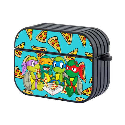 TMNT Lunch Pizza Hard Plastic Case Cover For Apple Airpods Pro