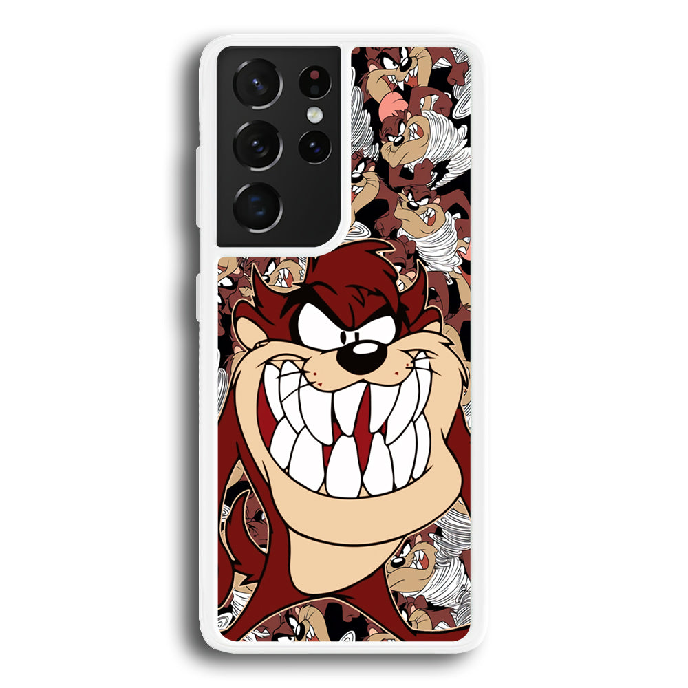 Tasmanian Devil Looney Tunes Angry Style Samsung Galaxy S21 Ultra Case