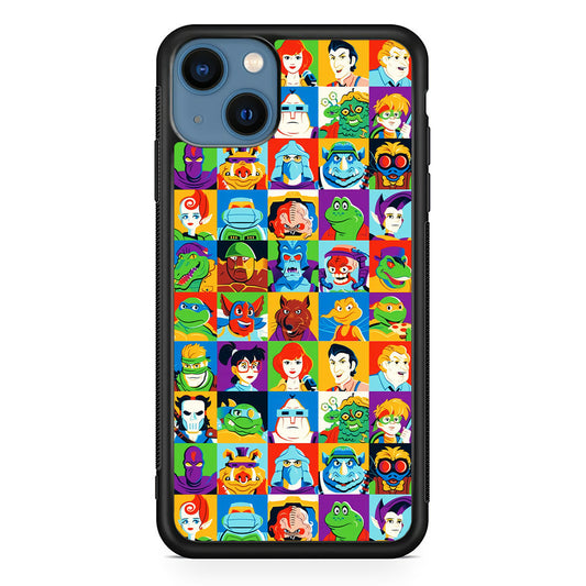 Teenage Mutant Ninja Turtles Character in Collage iPhone 15 Plus Case