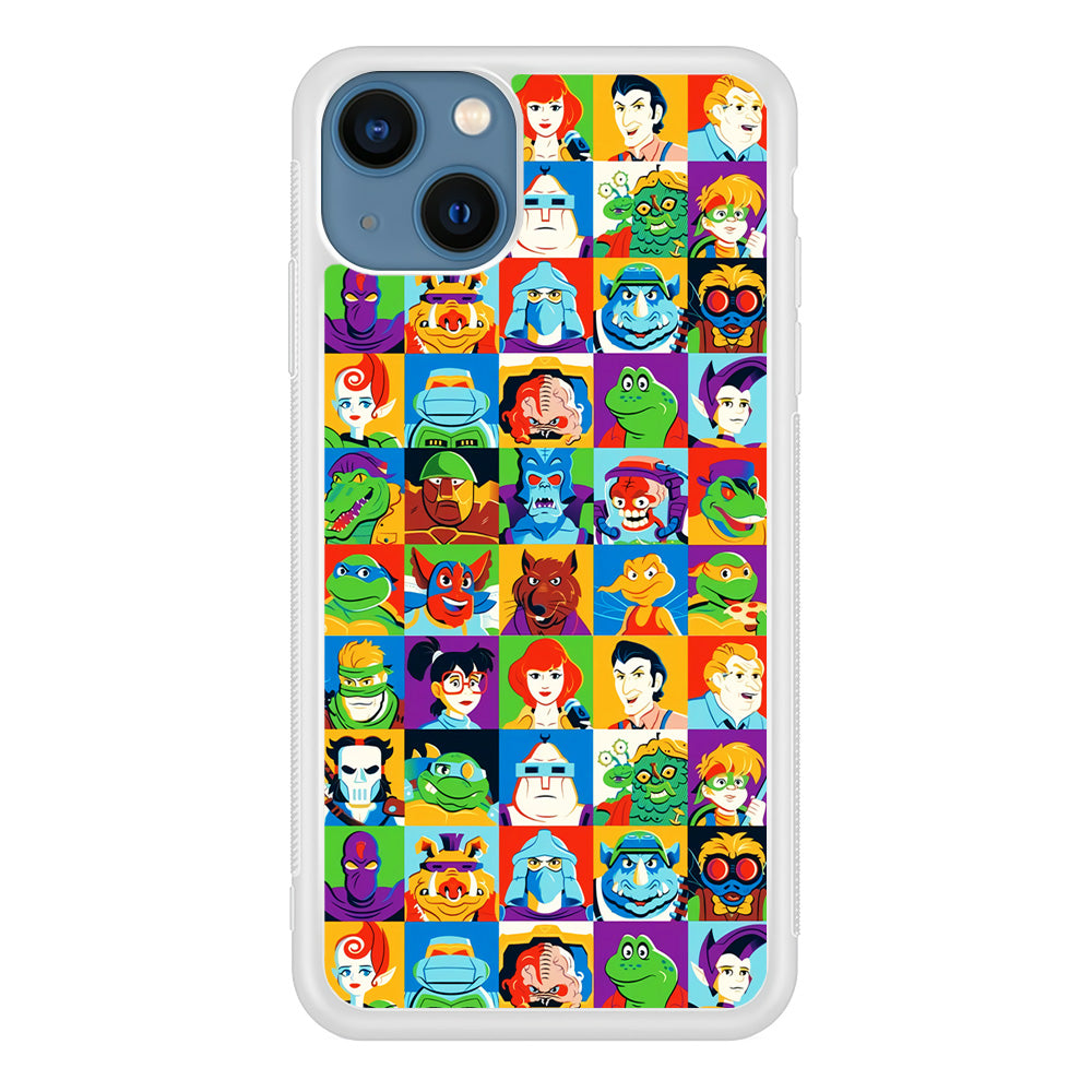Teenage Mutant Ninja Turtles Character in Collage iPhone 15 Case