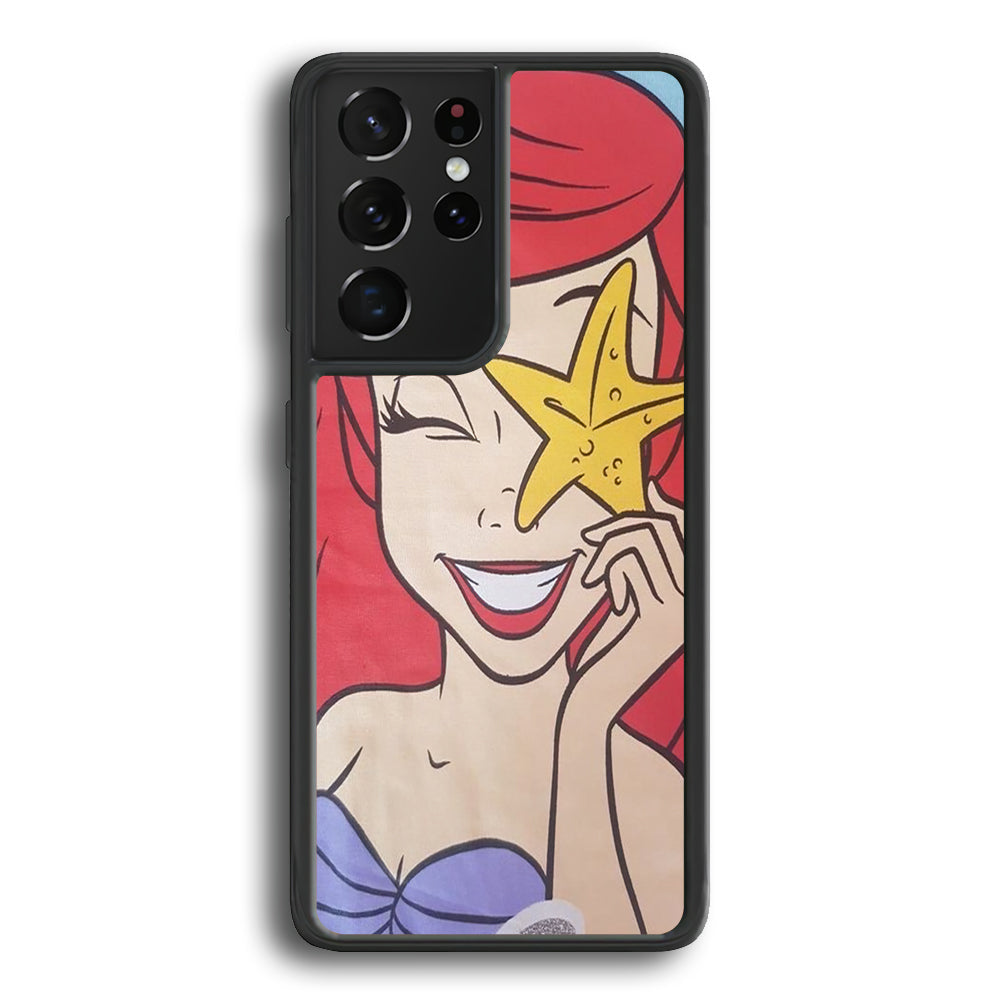 The Little Mermaid Ariel Smiel Samsung Galaxy S22 Ultra Case - Ezzystore
