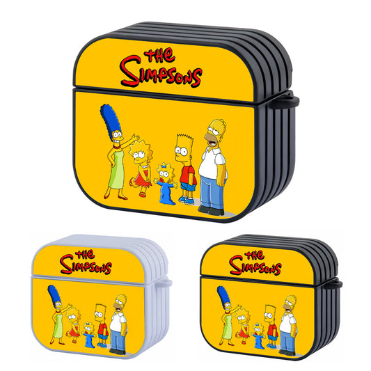 The Simpsons Family Yellow Hard Plastic Case Cover For Apple Airpods 3