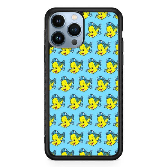 The Little Mermaid Flounder Doodle iPhone 14 Pro Case