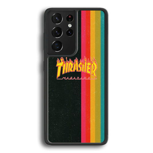 Thrasher Dim Grey Filter Rainbow Pain Samsung Galaxy S23 Ultra Case - Ezzystore