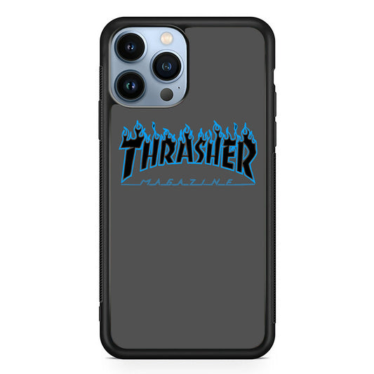 Thrasher Deeph Royal Grey Blue Fire iPhone 14 Pro Case - Ezzystore