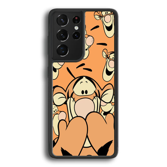 Tiger Winnie The Pooh Expression Samsung Galaxy S21 Ultra Case