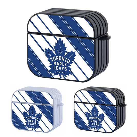 Toronto Maple Leafs Blue White Hard Plastic Case Cover For Apple Airpods 3