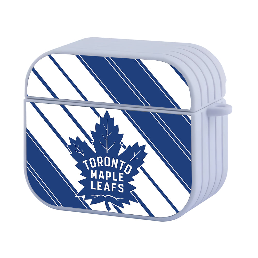 Toronto Maple Leafs Blue White Hard Plastic Case Cover For Apple Airpods 3