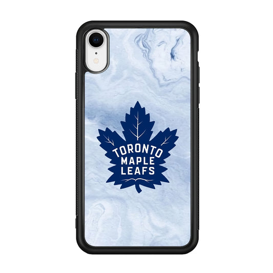 Toronto Maple Leafs Marble Logo iPhone XR Case