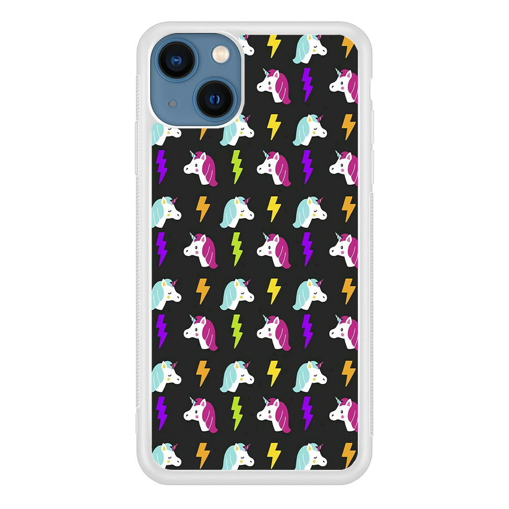 Unicorn Flash Grey iPhone 15 Case