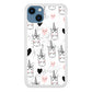 Unicorn Marble White iPhone 15 Plus Case