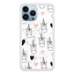 Unicorn Marble White iPhone 15 Pro Max Case
