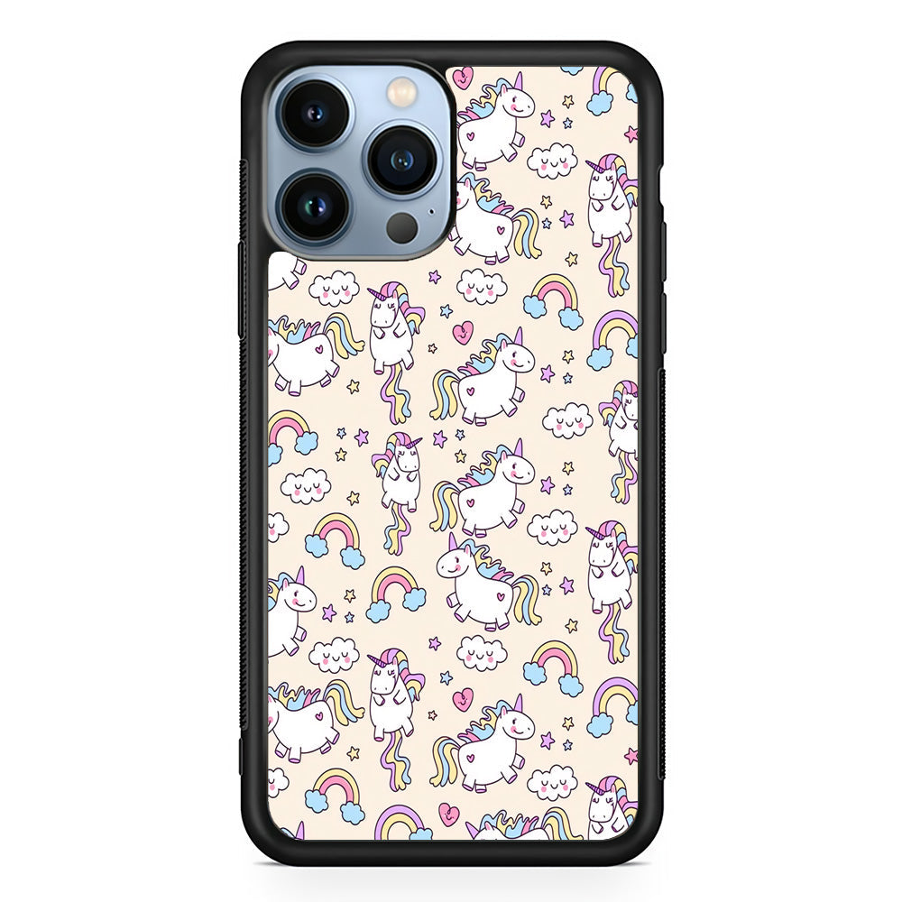 Unicorn Rainbow iPhone 14 Pro Case