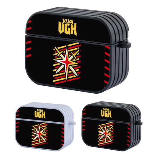 Vegas Golden Knight Viva VGK Hard Plastic Case Cover For Apple Airpods Pro