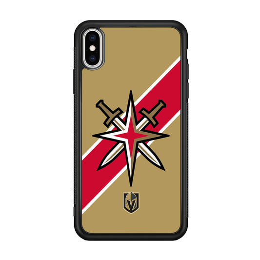 Vegas Golden Knights Red Stripe iPhone Xs Max Case