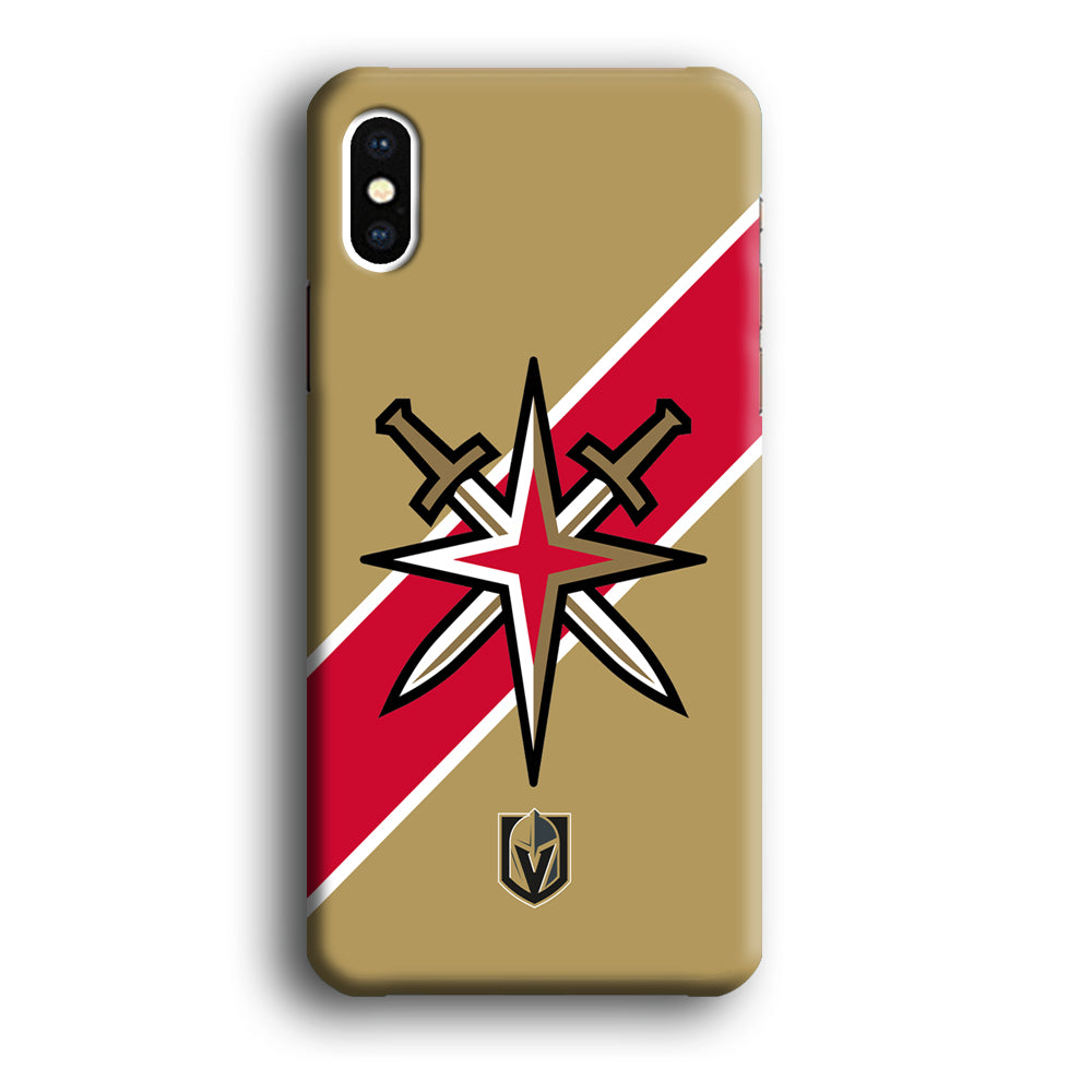 Vegas Golden Knights Red Stripe iPhone Xs Max Case