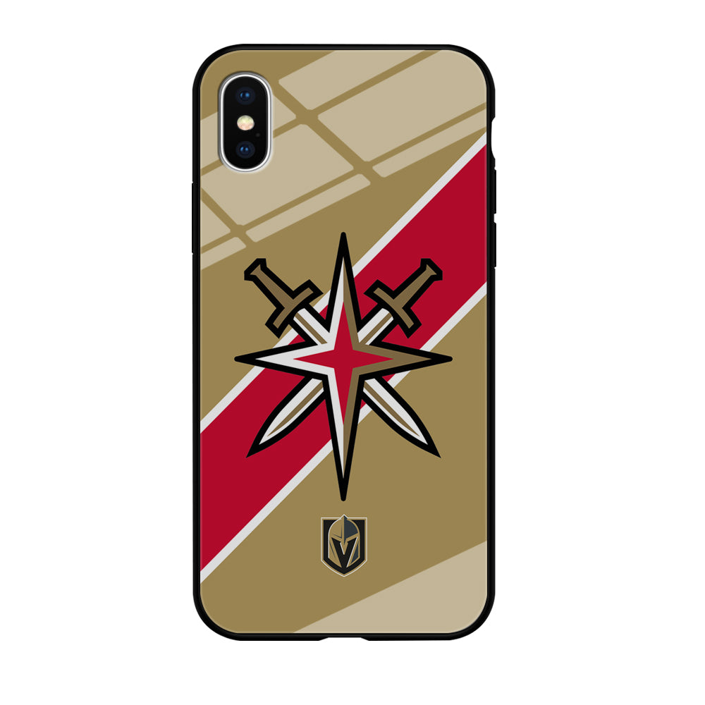 Vegas Golden Knights Red Stripe iPhone Xs Max Case