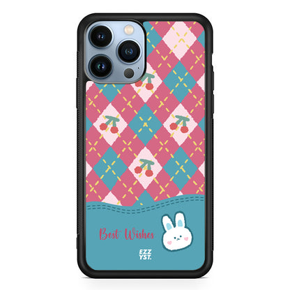 Vertical Square Patern Best Wish from Rabbit Magsafe iPhone Case