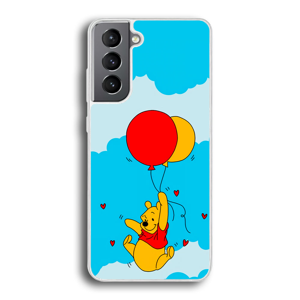 Winnie The Pooh Fly With The Balloons Samsung Galaxy S21 Plus Case