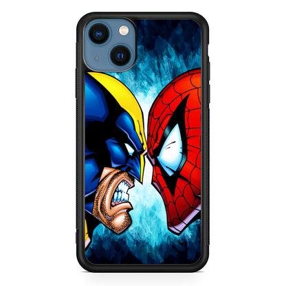 Wolverine X Spiderman iPhone 14 Plus Case