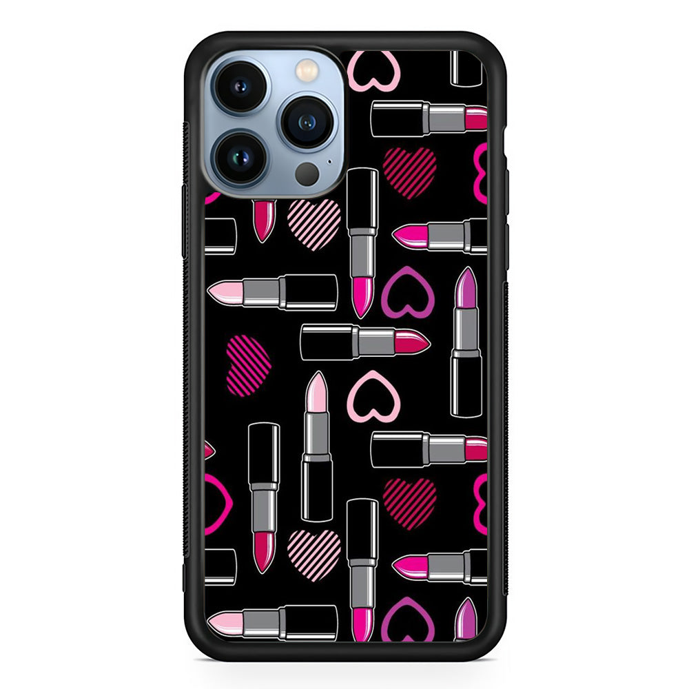 Woman Make Up Lipstick Love iPhone 14 Pro Case