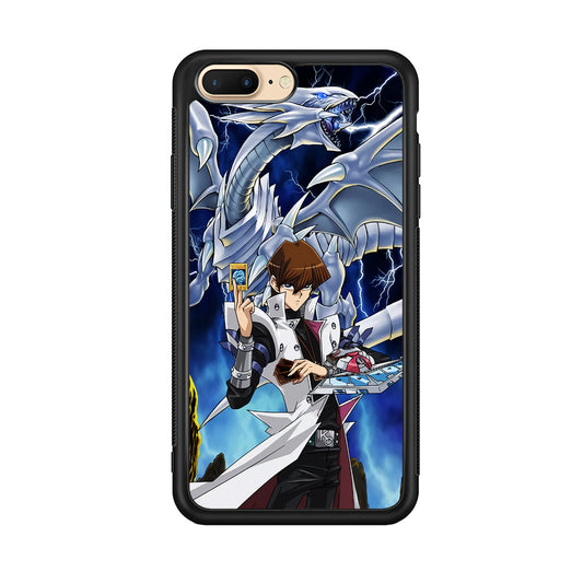 Yu Gi Oh Seto kaiba With Blue Eyes White Dragon iPhone 8 Plus Case