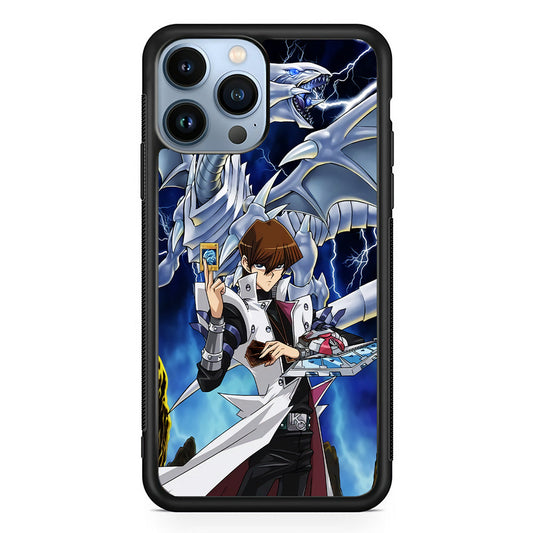 Yu Gi Oh Seto kaiba With Blue Eyes White Dragon iPhone 14 Pro Case