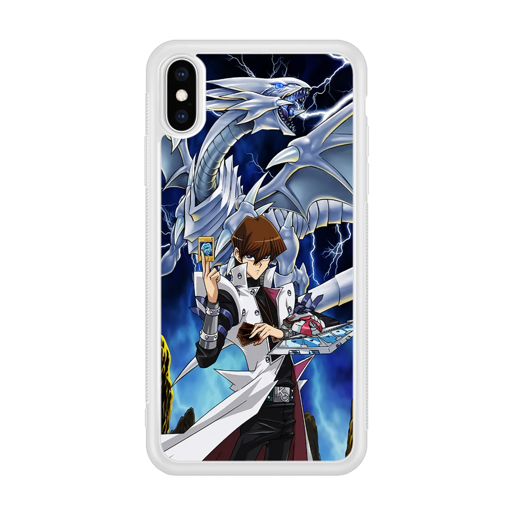 Yu Gi Oh Seto kaiba With Blue Eyes White Dragon iPhone X Case
