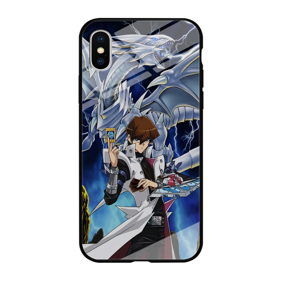 Yu Gi Oh Seto kaiba With Blue Eyes White Dragon iPhone XS Case