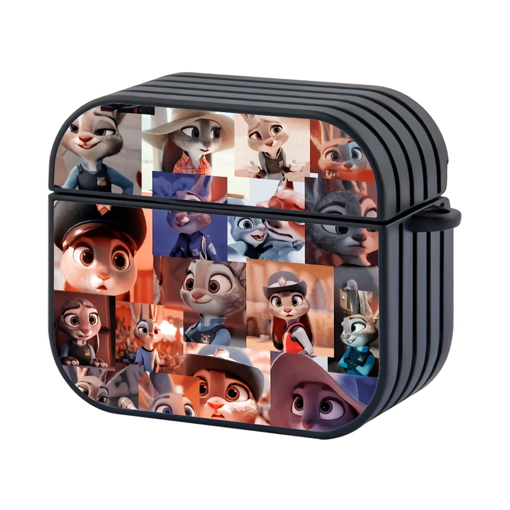Zootopia Judy Hopps Collage Moment Hard Plastic Case Cover For Apple Airpods 4 - Ezzystore