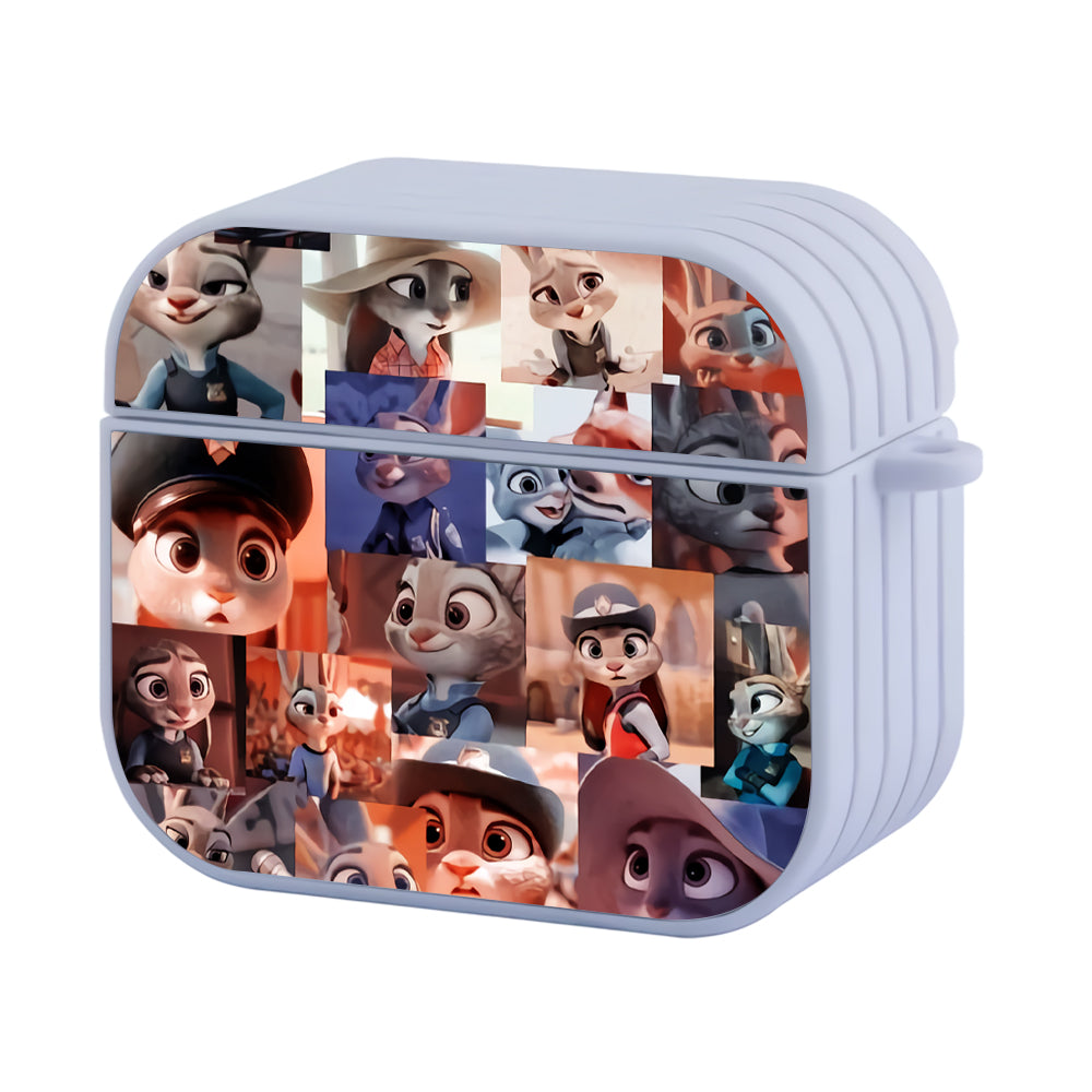 Zootopia Judy Hopps Collage Moment Hard Plastic Case Cover For Apple Airpods 3