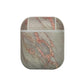 Marble And Light Line PU Leather Protective Case Cover For Apple Airpods