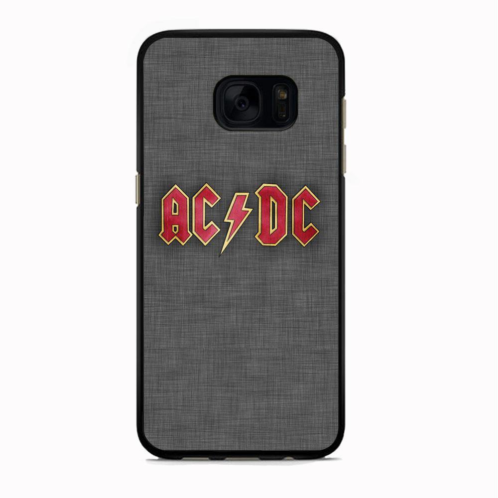 AC DC Grey Serrate Wallpapers Samsung Galaxy S7 Edge Case - ezzyst