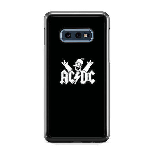 AC DC Logo Simpson Black And White Samsung Galaxy 10e Case - ezzyst