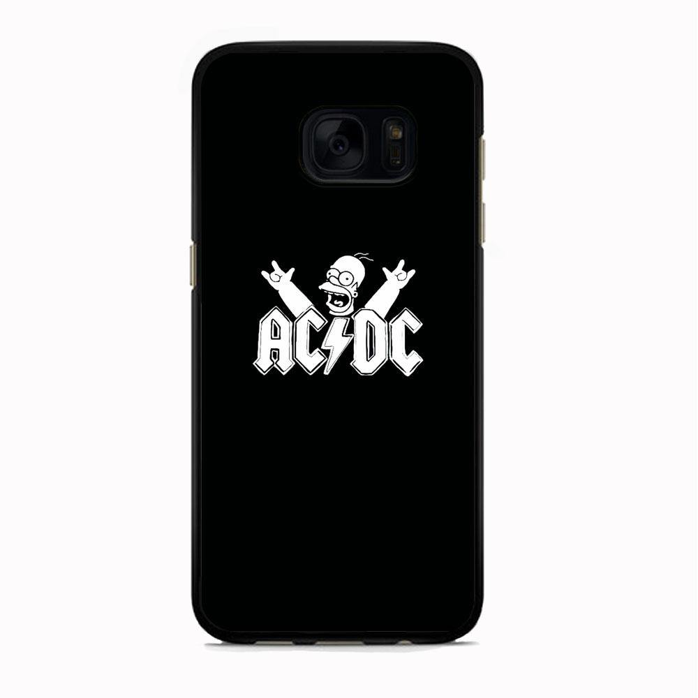 AC DC Logo Simpson Black And White Samsung Galaxy S7 Case - ezzyst