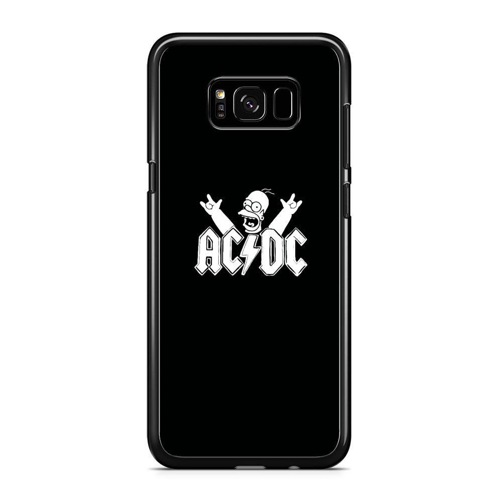 AC DC Logo Simpson Black And White Samsung Galaxy S8 Case - ezzyst